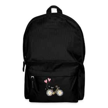 Daisy Bike Women Flower Bicycle Garden - Backpack - black - Front