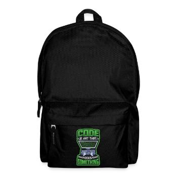 Code Ist Eine Kunst, Die Etwas Tut Programmierung - Rucksack - Schwarz - Vorne