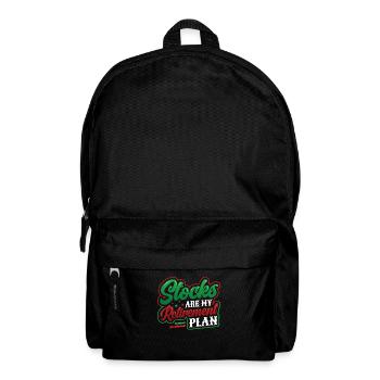 Aktien Sind Mein Ruhestandsplan - Rucksack - Schwarz - Vorne
