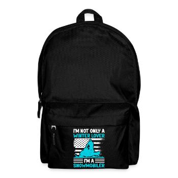 Snowmobile Snowmobiler Snowmobile Gift - Backpack - black - Front