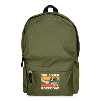 Boxer Dog Dad World's Best Boxer Dad - Rucksack - Olivgrün - Vorne
