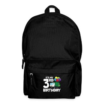 Garbage Truck It's My 3rd Birthday Garbage Day 3 - Rucksack - Schwarz - Vorne