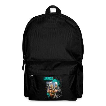 Leeds England UK City Skyline Vintage Retro - Backpack - black - Front