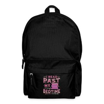 I Read Past My Bedtime, Reading Books. - Backpack - black - Front
