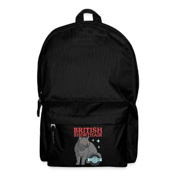 British Shorthair Dad Cat Cat Dad Gift - Backpack - black - Front
