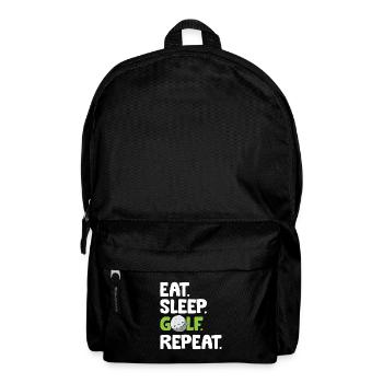 Eat Sleep Golf Repeat Funny Golf Player - Backpack - black - Front