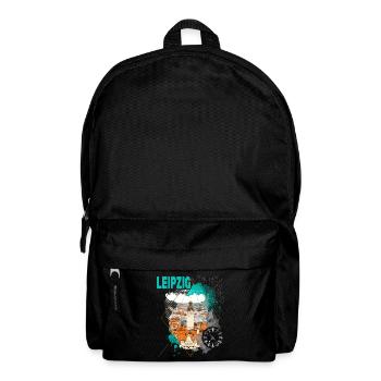 Leipzig Germany City Skyline Vintage Retro - Backpack - black - Front