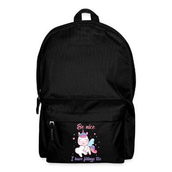 Be Nice I Have Fillings Too Zahnfee als Einhorn - Rucksack - Schwarz - Vorne