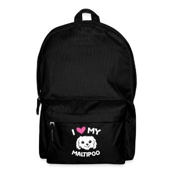 J’aime mon chien Maltipoo - Sac à dos - noir - Devant