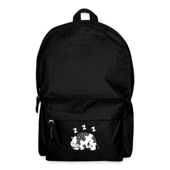 Cow Farm Animal Funny Cow Pajama Sleeping Cow - Backpack - black - Front