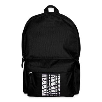 Erlangen Germany City Font Skyline Home - Backpack - black - Front