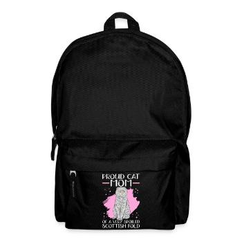 Scottish Fold-eared Cat Mom Cat Mama Gift - Backpack - black - Front