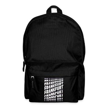 Frankfurt Germany City Font Skyline Home - Backpack - black - Front