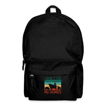 Lustiger veganer Spruch nicht Tiere - Rucksack - Schwarz - Vorne