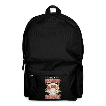 Je suis batteur, s’il vous plaît crier. - Sac à dos - noir - Devant