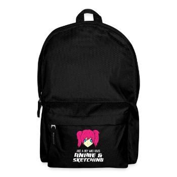 Juste un garçon qui aime l’anime et l’anime drôle - Sac à dos - noir - Devant