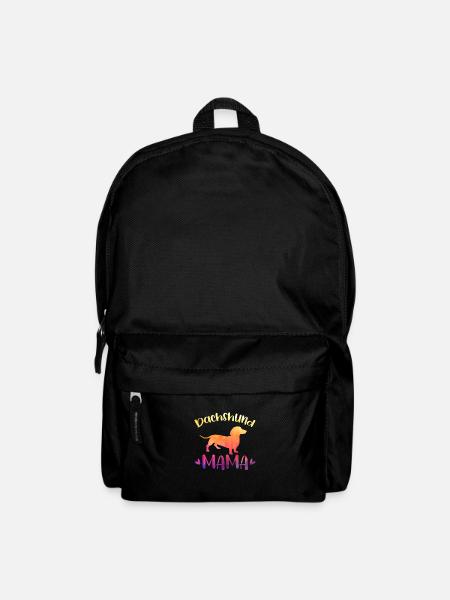 Dackel Mama Hund Hunde Dachshund Teckel Geschenk - Rucksack - Schwarz