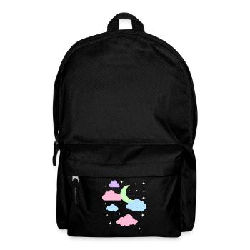 Cute Pastel Goth Moon Clouds Kawaii - Backpack - black - Front