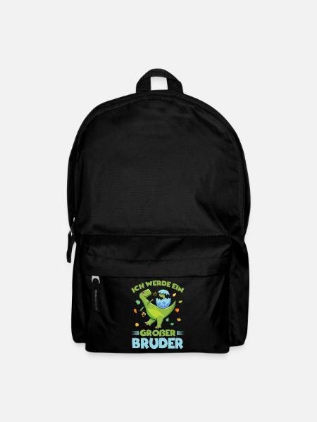 Ich werde ein Großer Bruder Dinosaurier - Rucksack - Schwarz