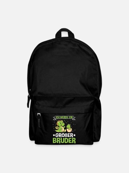 Ich werde ein Großer Bruder Dino - Rucksack - Schwarz