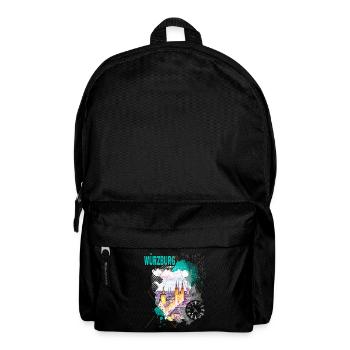 Würzburg Germany City Skyline Vintage Retro - Backpack - black - Front
