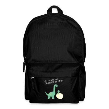 Geschenkidee zur Geburt großer Bruder - Rucksack - Schwarz - Vorne
