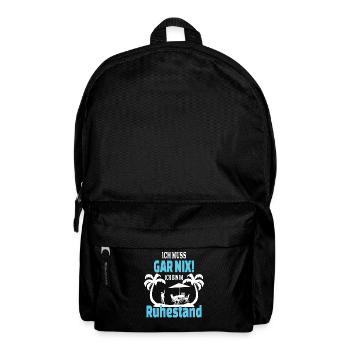 Ruhestand Rente Spruch Design - Rucksack - Schwarz - Vorne