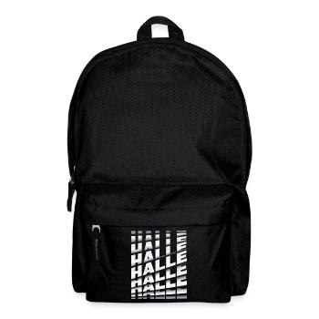Hall Germany City Font Skyline Home - Backpack - black - Front