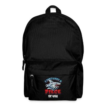 Ich Will Nur Ein Stück Von Dir, Hai - Rucksack - Schwarz - Vorne