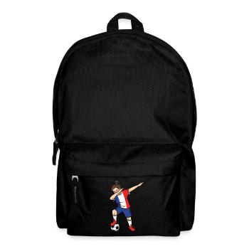 Dabbing Fußballspieler Mädchen Frankreich Fußball - Rucksack - Schwarz - Vorne