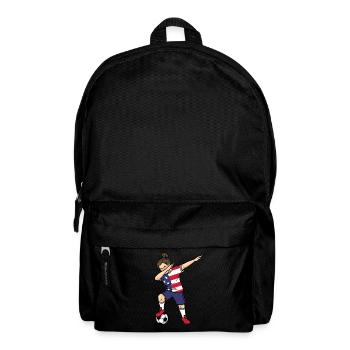 USA Dabbing Fußballspieler Mädchen Amerika Fußball - Rucksack - Schwarz - Vorne