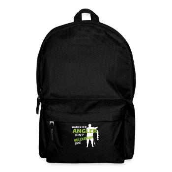 Angler Geschenkidee Hobby Angeln - Rucksack - Schwarz - Vorne