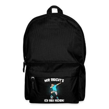 Jungen Fußballspieler Mir Reicht's Fußball - Rucksack - Schwarz - Vorne