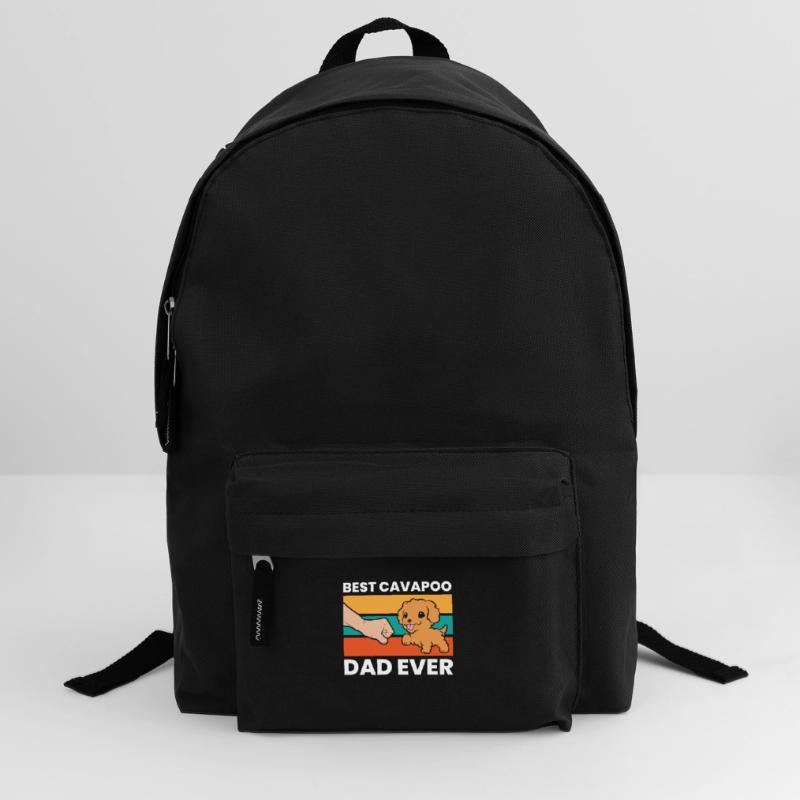 Cavapoo Dog Papa Cavoodle Best Cavapoo Dad Ever Backpack