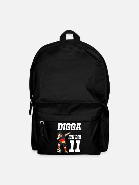 Fußball Mädchen 11. Geburtstag Fußballer Deutschla - Rucksack - Schwarz