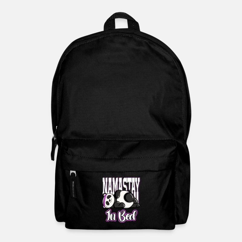 Tired Namaste in Bed Panda Lazy Artwork - Rucksack - Schwarz