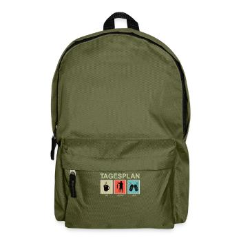 Angler Geschenkidee Hobby Angeln - Rucksack - Olivgrün - Vorne