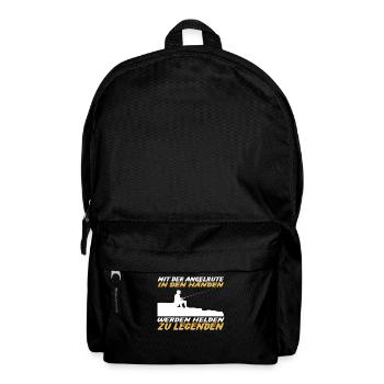 Angler Geschenkidee Hobby Angeln - Rucksack - Schwarz - Vorne