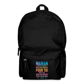 Maman Meilleur Cadeau C'est Moi Ta Fille - Sac à dos - noir - Devant