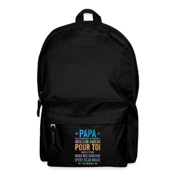 Papa Meilleur Cadeau C'est Nous Enfants - Sac à dos - noir - Devant