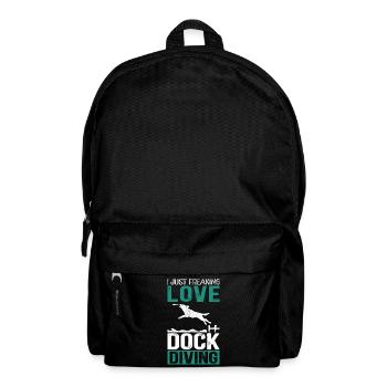 Dock Diving Hunde Hundesport Hundehalter Geschenk - Rucksack - Schwarz - Vorne