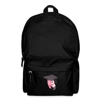 Flamingo Graduation Pink Summer Holiday Gift - Backpack - black - Front