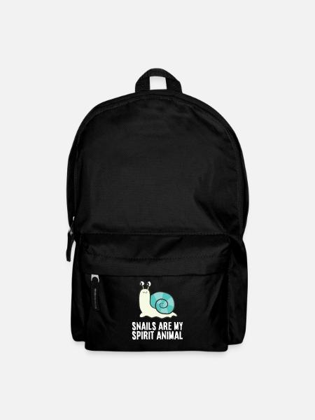 Snails Are My Spirit Animal Kawaii Snail - Backpack - black