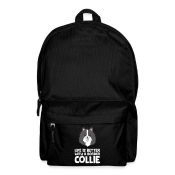 Life Is Better With A Border Collie Dog - Rucksack - Schwarz - Vorne