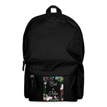 End Is Near Funny Colorful Floral - Backpack - black - Front