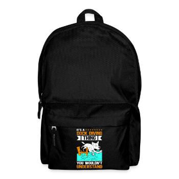 Dock Diving Hunde Hundesport Geschenk - Rucksack - Schwarz - Vorne