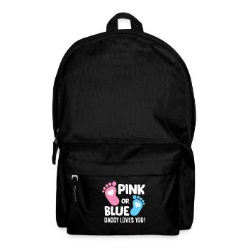 Gender Reveal Pregnancy Pink Or Blue Daddy Loves - Rucksack - Schwarz - Vorne
