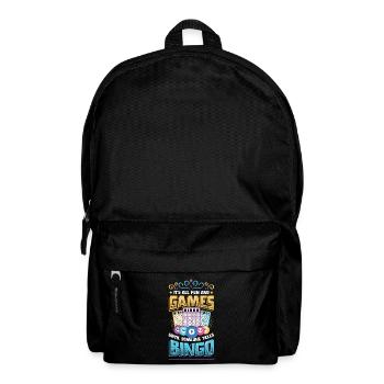 Es Ist Alles Spiel Und Spaß, Bis Jemand Bingo ruft - Rucksack - Schwarz - Vorne