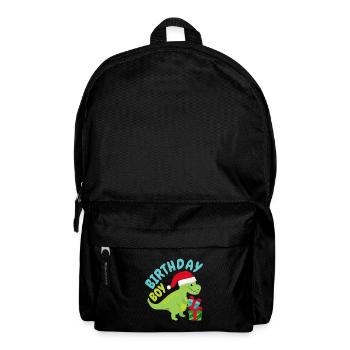 Christmas December Dinosaur Birthday - Backpack - black - Front