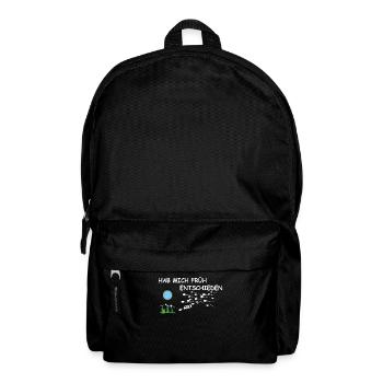 Camper Geschenkidee Camping - Rucksack - Schwarz - Vorne